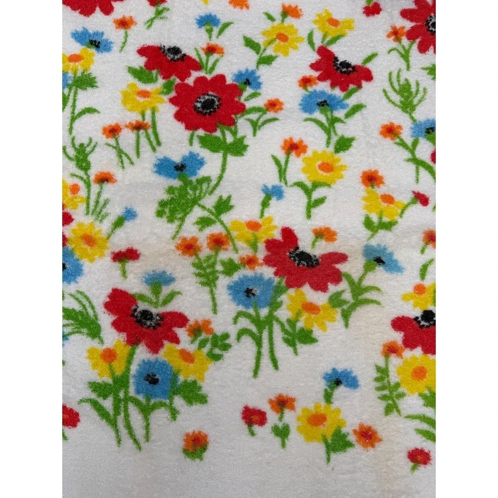 Vintage Dundee Bath Towels (3) Vibrant Floral Grandma Core Granny Cottage Core